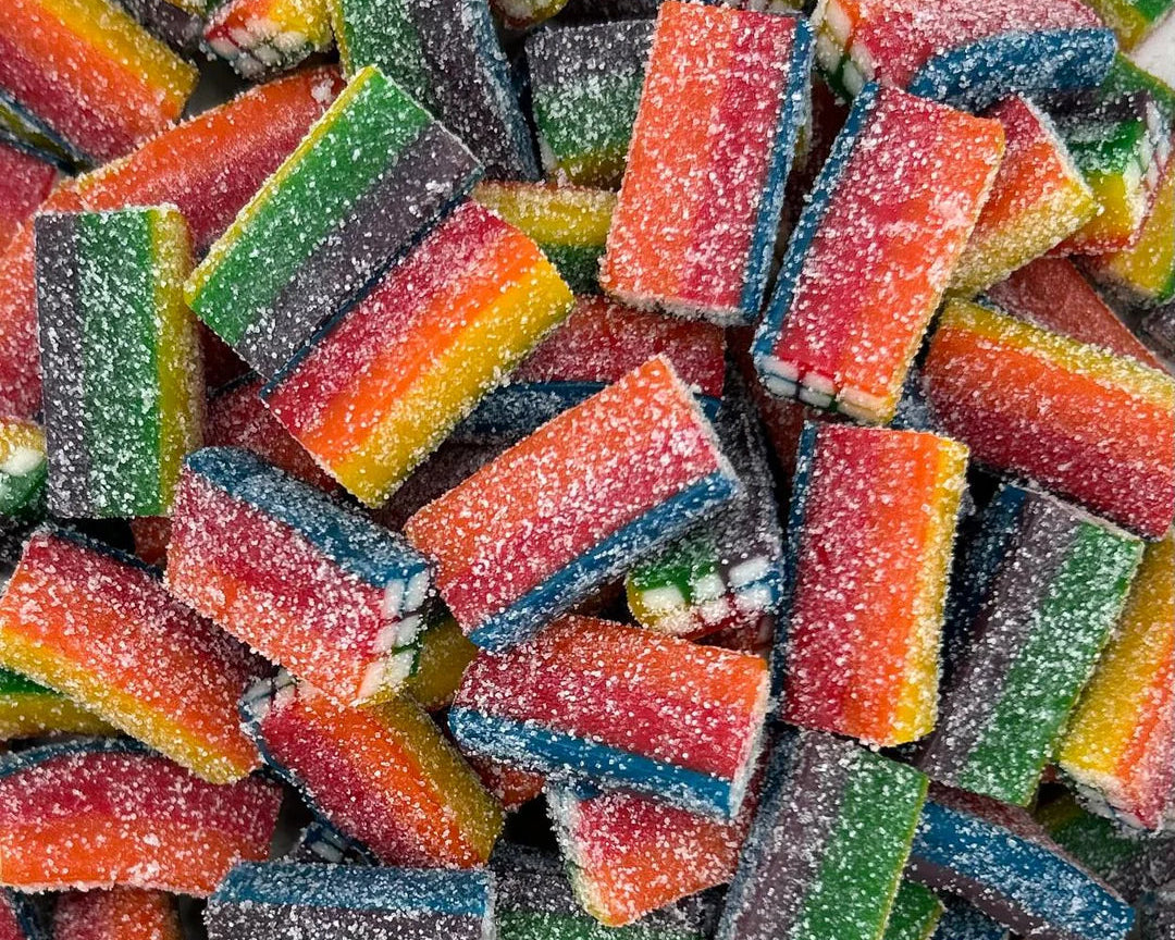 Briques multicolores acidulées - 100g