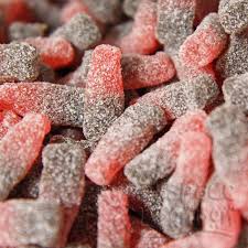 Bouteilles cherry cola sucrées - 100g